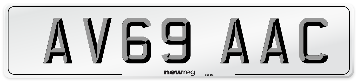 AV69 AAC Number Plate from New Reg
